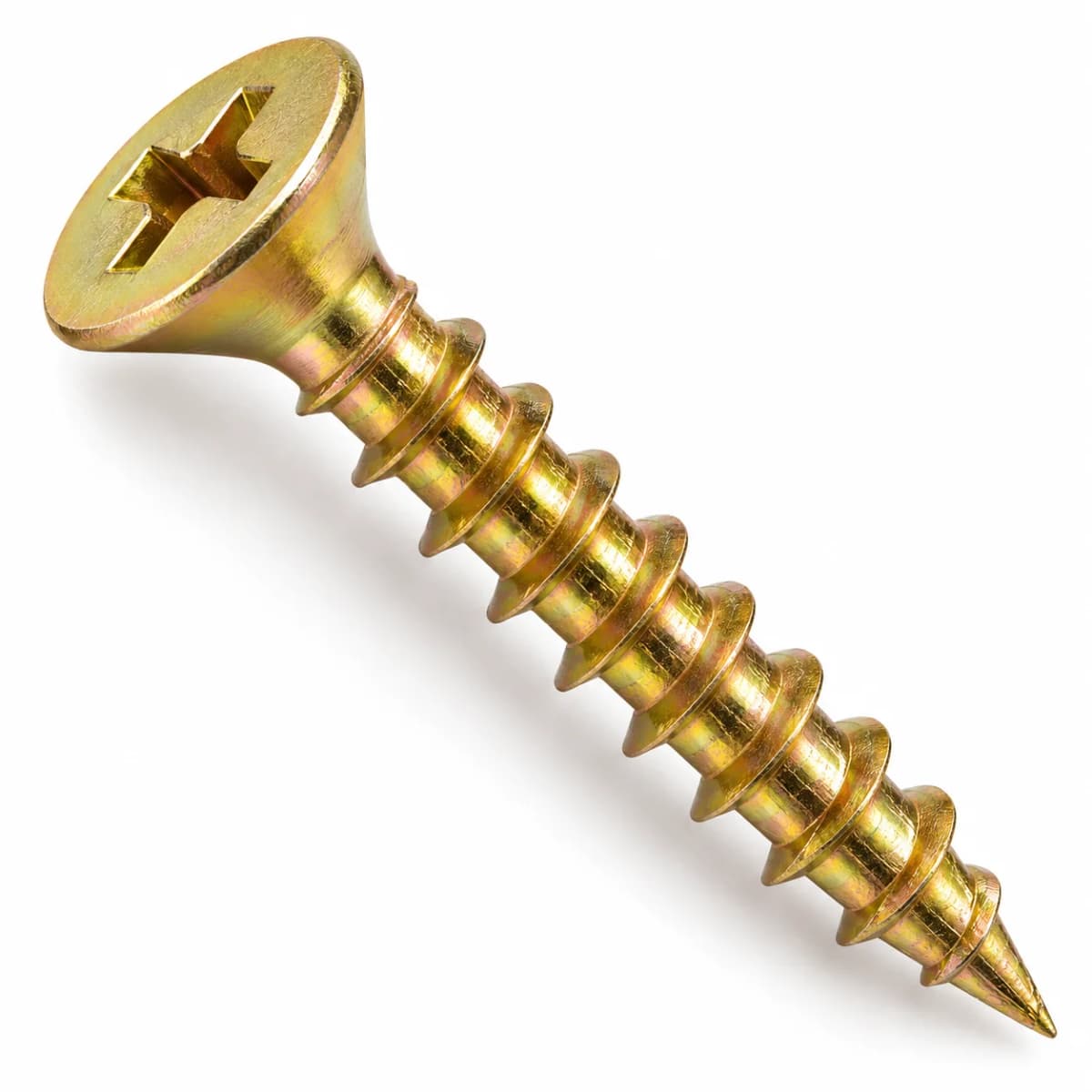 Ilustración de referencia: Tornillo Fix para madera amarillo